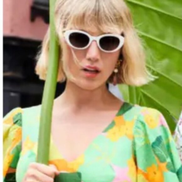 Kate Spade CRYSTAL/S 0PJP 9O Cat Eye Sunglasses - Blue/Grey display picture 1
